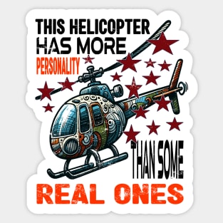 Heli-Doodle Character Sticker